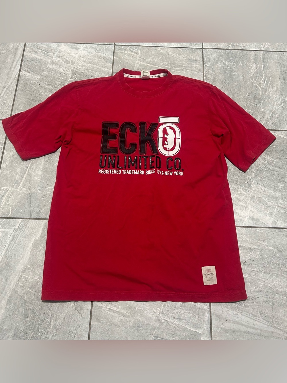Vintage Y2K Ecko Unltd Red Logo Graphic T-Shirt Men’s XL